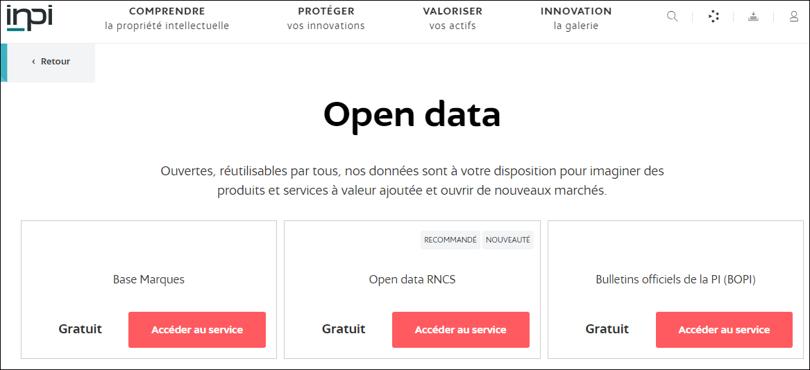Open data INPI